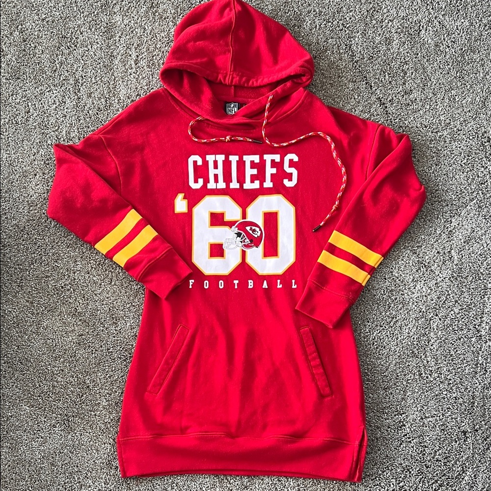 NFL Kansas City Chiefs long hooded sweatshirt